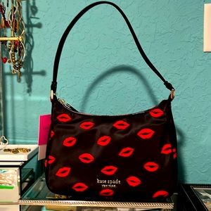 Kate Spade brand NEW, very rare, unique shoulder bag 18” shoulder strap, black.